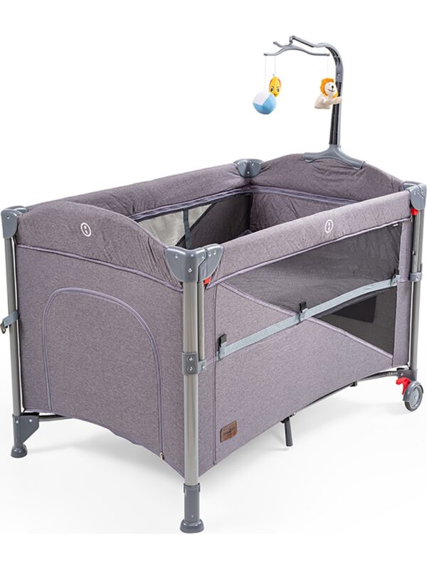 BABY2GO Camellia Anne Yanı Oyun Parkı 70X110 cm Koyu Gri