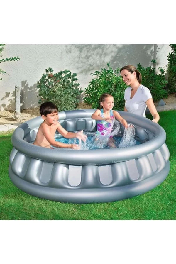 Bestway 51080 Mega Gri Metalik Şişme Havuz 152x43cm