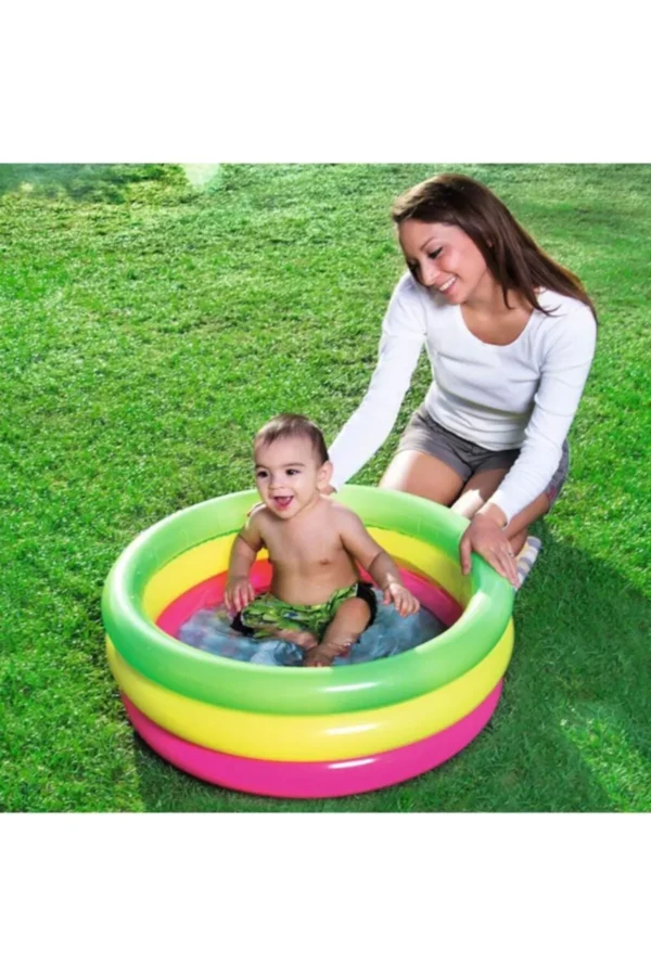 Bestway Şişme Zeminli 3 Halkalı Bebek Havuzu 70x24 Cm. 51128 - Görsel 4