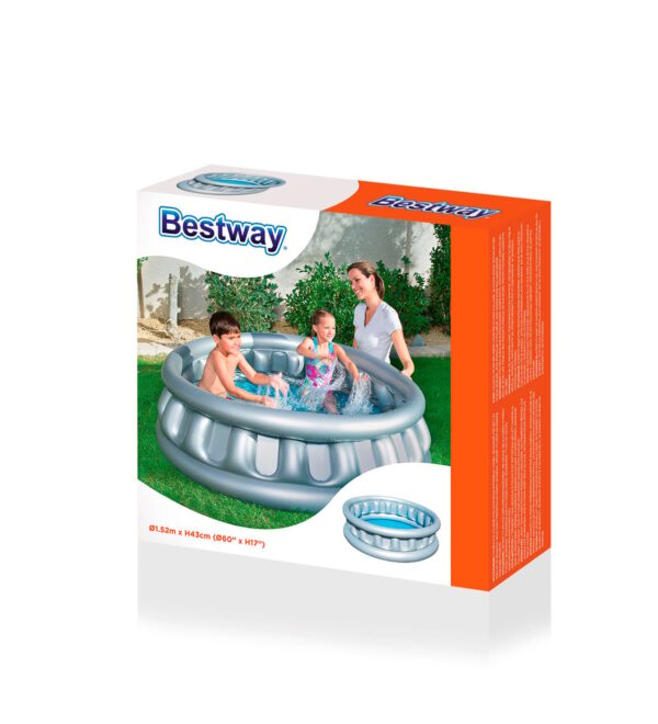Bestway 51080 Mega Gri Metalik Şişme Havuz 152x43cm - Görsel 2