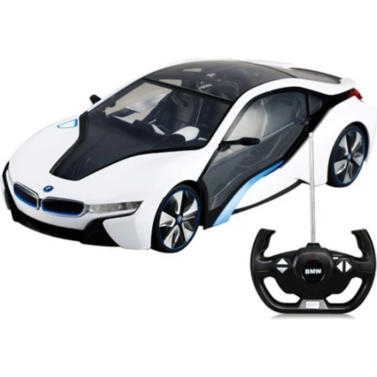 Rastar R/C 1/14 Uzaktan Kumandalı BMW i8 Işıklı Araba - Beyaz