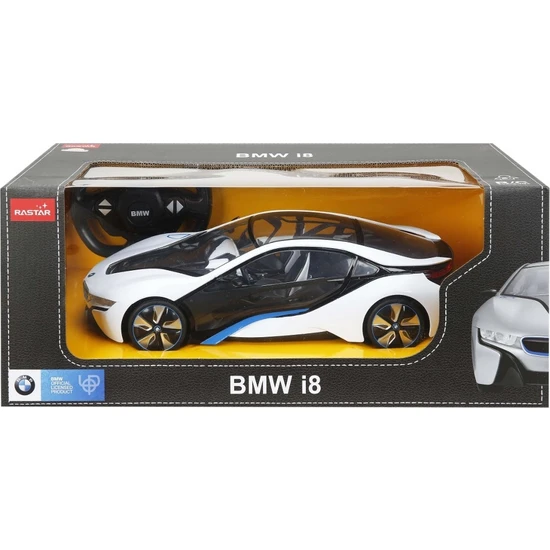 Rastar R/C 1/14 Uzaktan Kumandalı BMW i8 Işıklı Araba - Beyaz - Görsel 3