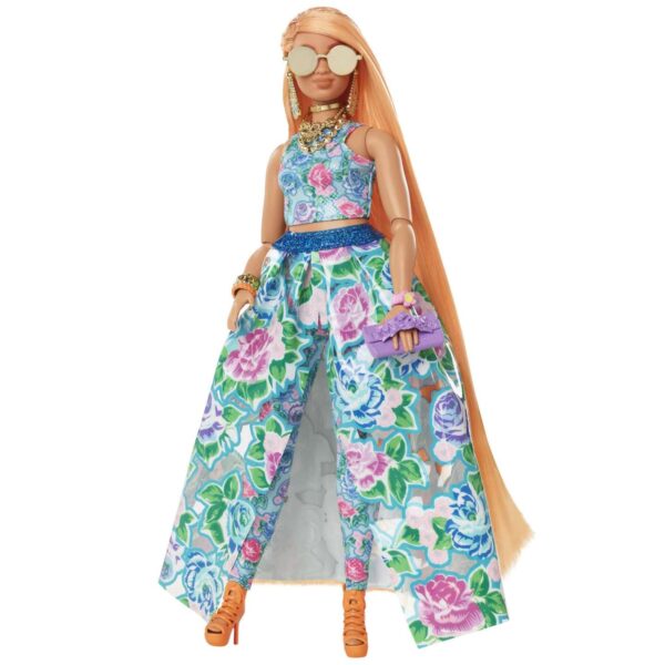 Barbie® Extra Fancy - Çiçekli Kostümlü Bebek HHN14 - Görsel 3