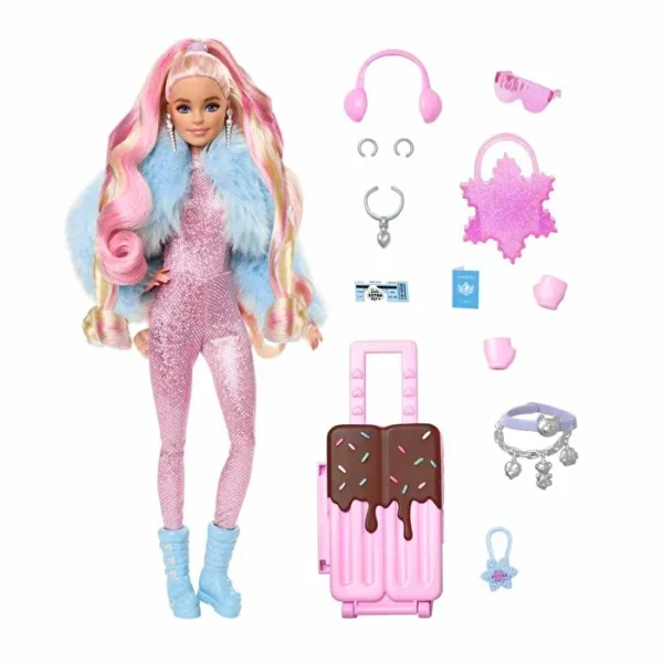 Barbie Extra Seyahat Bebekleri Kar Temalı HPB16 - Görsel 2