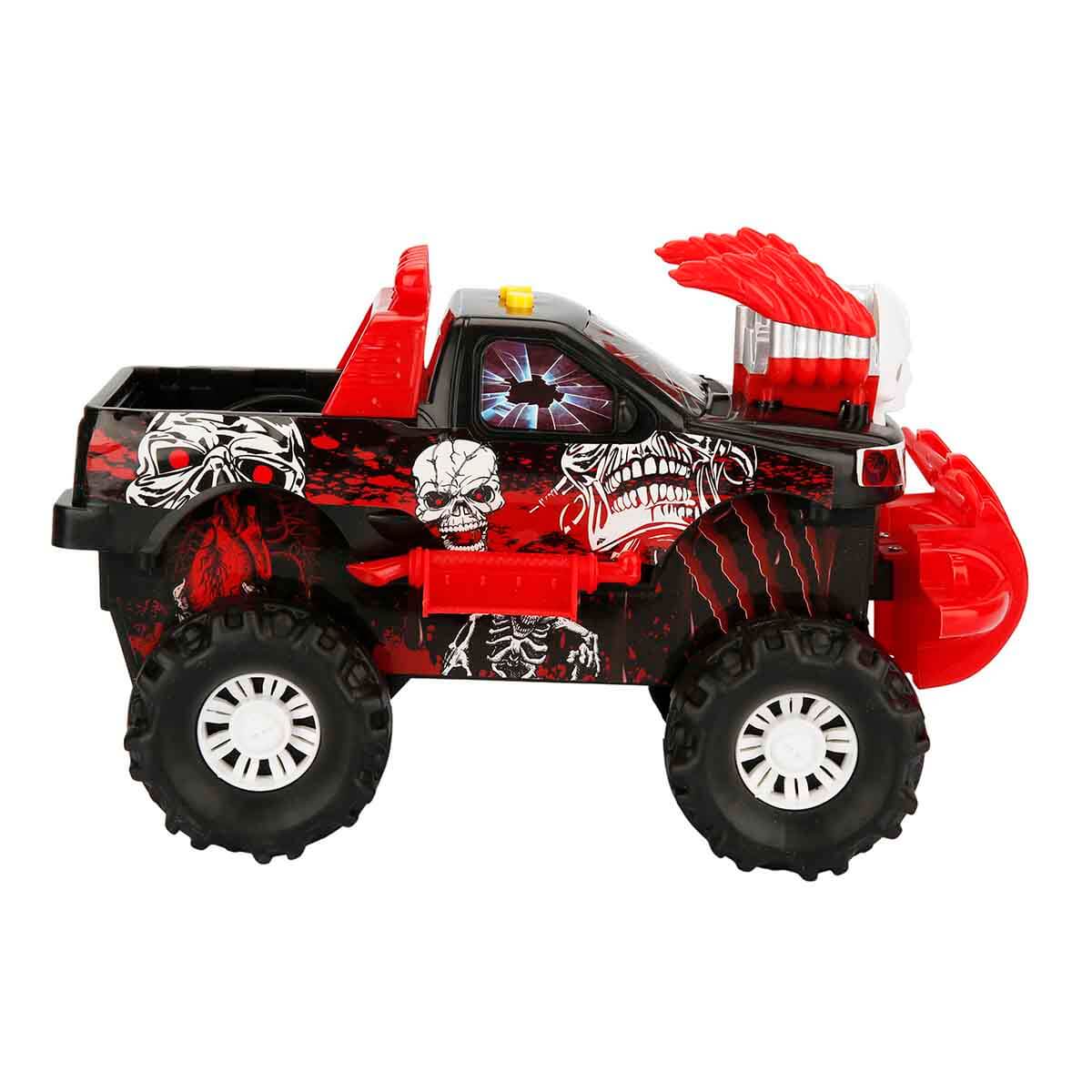 Maxx Wheels Monster Hunt Sesli ve Işıklı Motorize Araba 30 cm Kırmızı S00002951 - Görsel 2