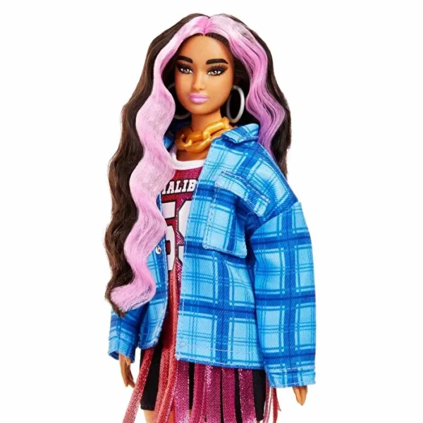 Barbie Extra - Ekose Ceketli Bebek HDJ46 - Görsel 3