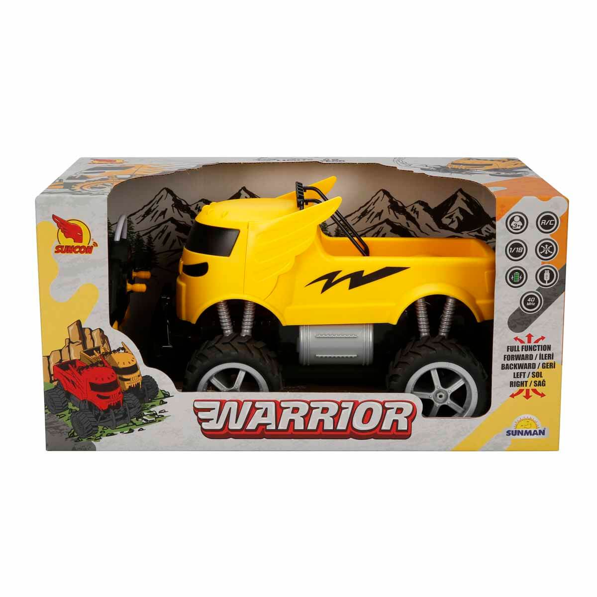 1:18 Suncon Warrior USB Şarjlı Uzaktan Kumandalı Araba 28 cm Sarı S00004677 - Görsel 5