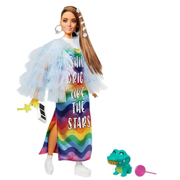 Barbie Extra Tül Ceketli Bebek GYJ78 - Görsel 5