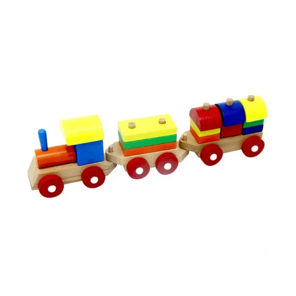 Kutuda Ahşap Eğitici Bloklu Tren - Görsel 2