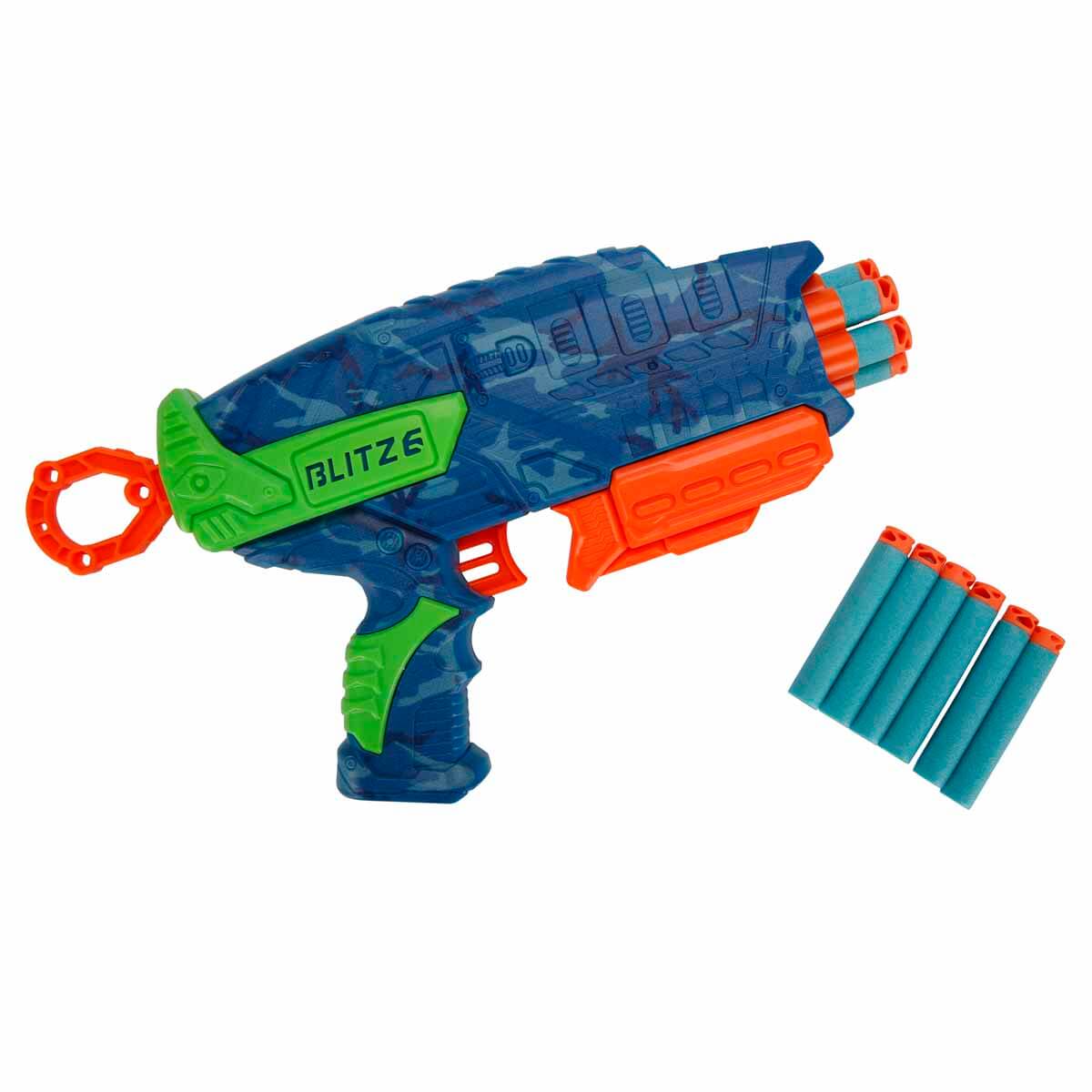 Air Warriors Blitz-6 12 Mermili Sünger Dart Atan Silah 28 cm - Görsel 2