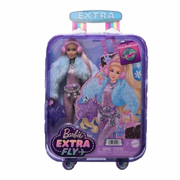 Barbie Extra Seyahat Bebekleri Kar Temalı HPB16 - Görsel 3