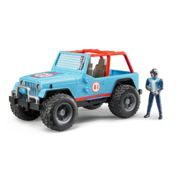 Bruder Jeep Cross Mavi Safari Aracı Ve Kasklı Pilotu BR02541