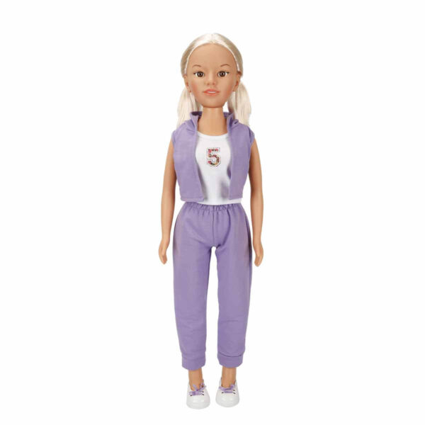 Yürüyüş Arkadaşım Clara Sporty 80 cm - Mor Eşofman Takımlı