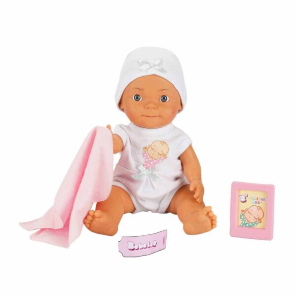 Hoş Geldin Bebeği Sesli 30 cm. Pembe S01030101
