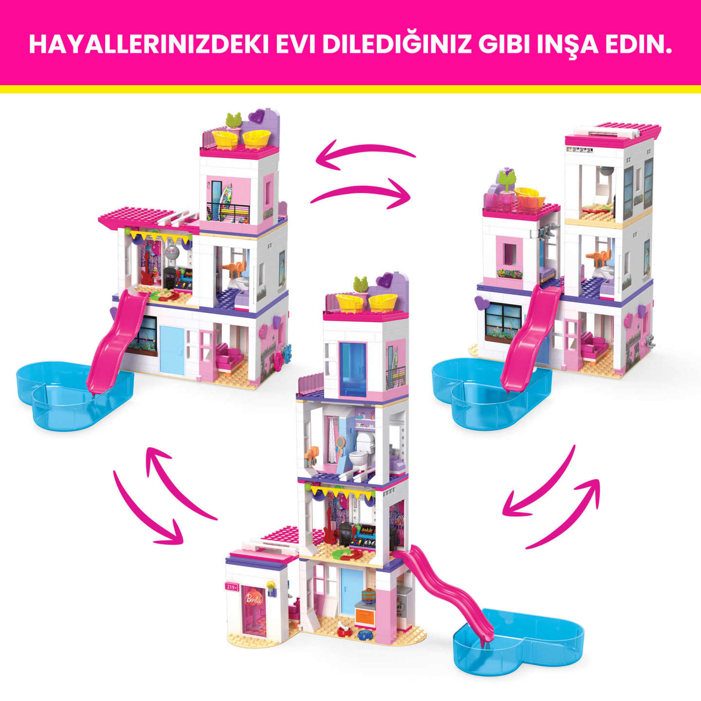 MEGA BARBİE® COLOR REVEAL™ RÜYA EVİ HHM01 - Görsel 5