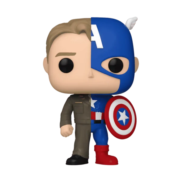 Funko POP Marvel: Steve Rogers/Captain America (Split) - Görsel 2