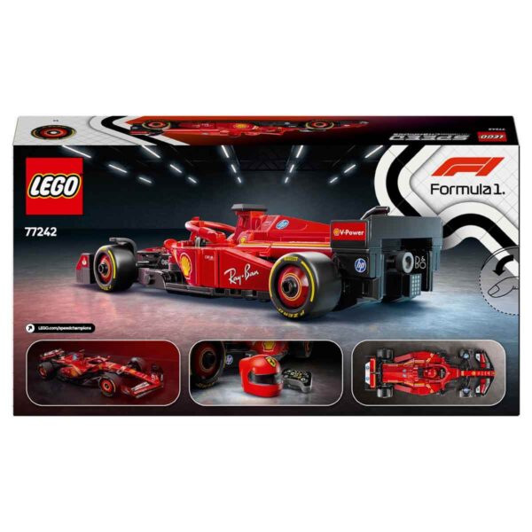 LEGO Speed Champions Ferrari SF-24 F1 Yarış Arabası 77242 - 10 Yaş ve Üzeri Çocuklar için Yarış Arabası ve Sürücü Minifigürü İçeren Yaratıcı Oyuncak Yapım Seti (275 Parça) - Görsel 4