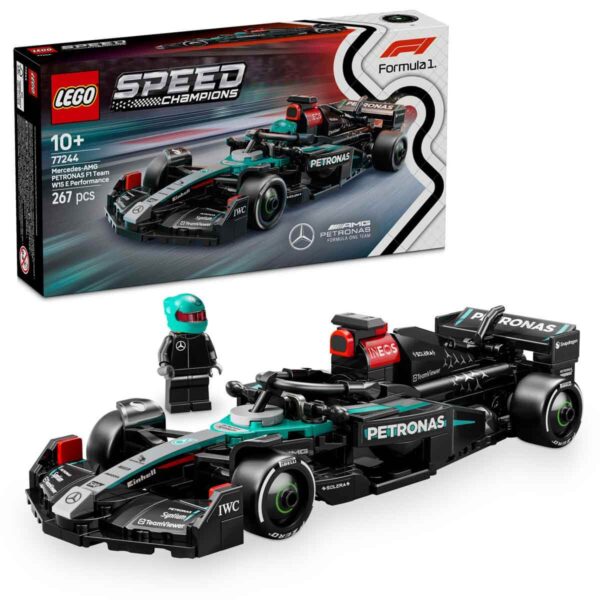 LEGO Speed Champions Mercedes-AMG F1 W15 Yarış Arabası 77244 - 10 Yaş ve Üzeri Çocuklar için Sürücü Minifigürü İçeren Yaratıcı Oyuncak Yapım Seti (267 Parça)