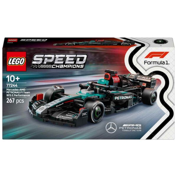 LEGO Speed Champions Mercedes-AMG F1 W15 Yarış Arabası 77244 - 10 Yaş ve Üzeri Çocuklar için Sürücü Minifigürü İçeren Yaratıcı Oyuncak Yapım Seti (267 Parça) - Görsel 3
