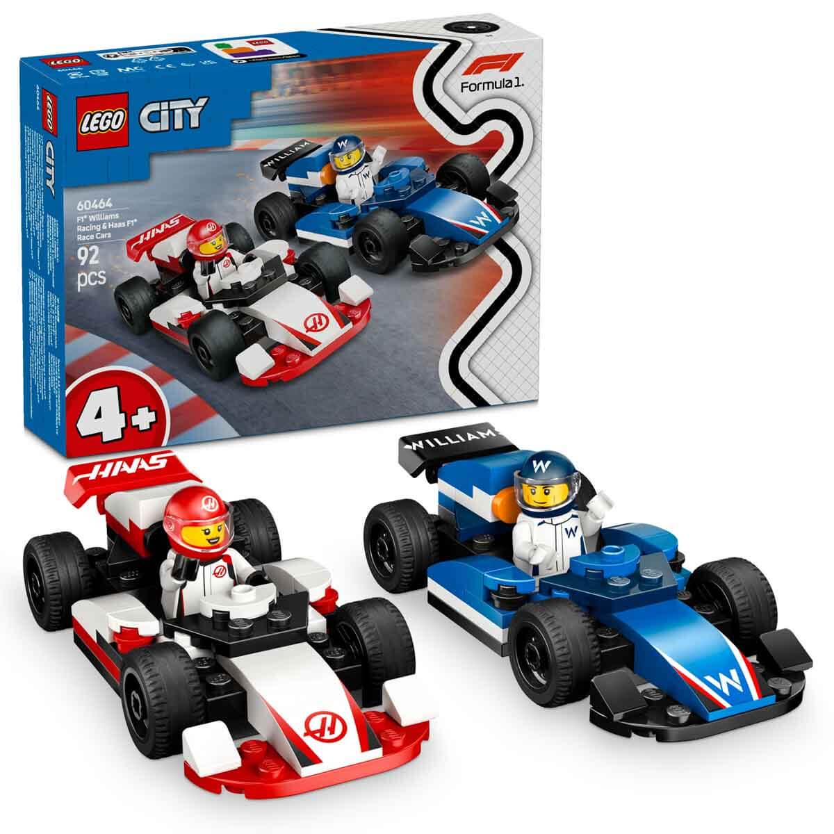 LEGO® City F1® Williams Racing ve Haas F1® Yarış Arabaları 60464