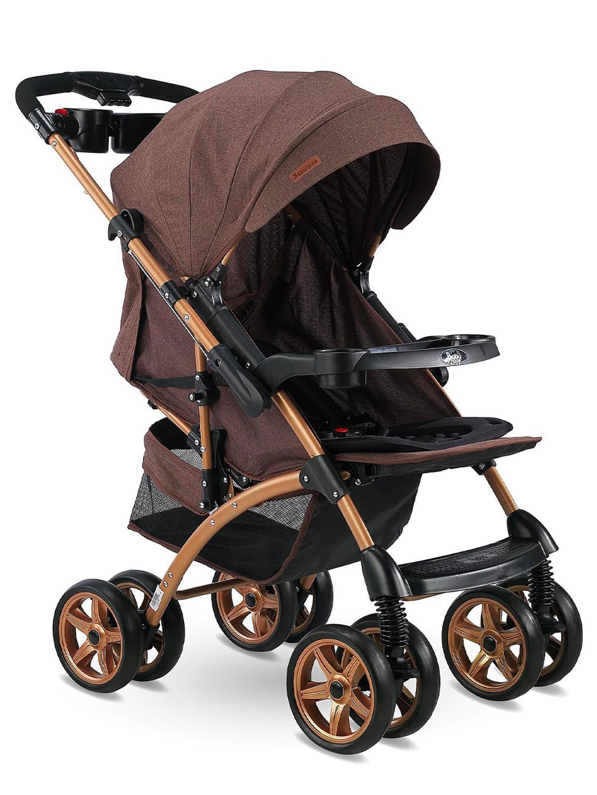 Ümit Polo Lüks Bebek Arabası ve Puset (Kırçıllı Kahve)