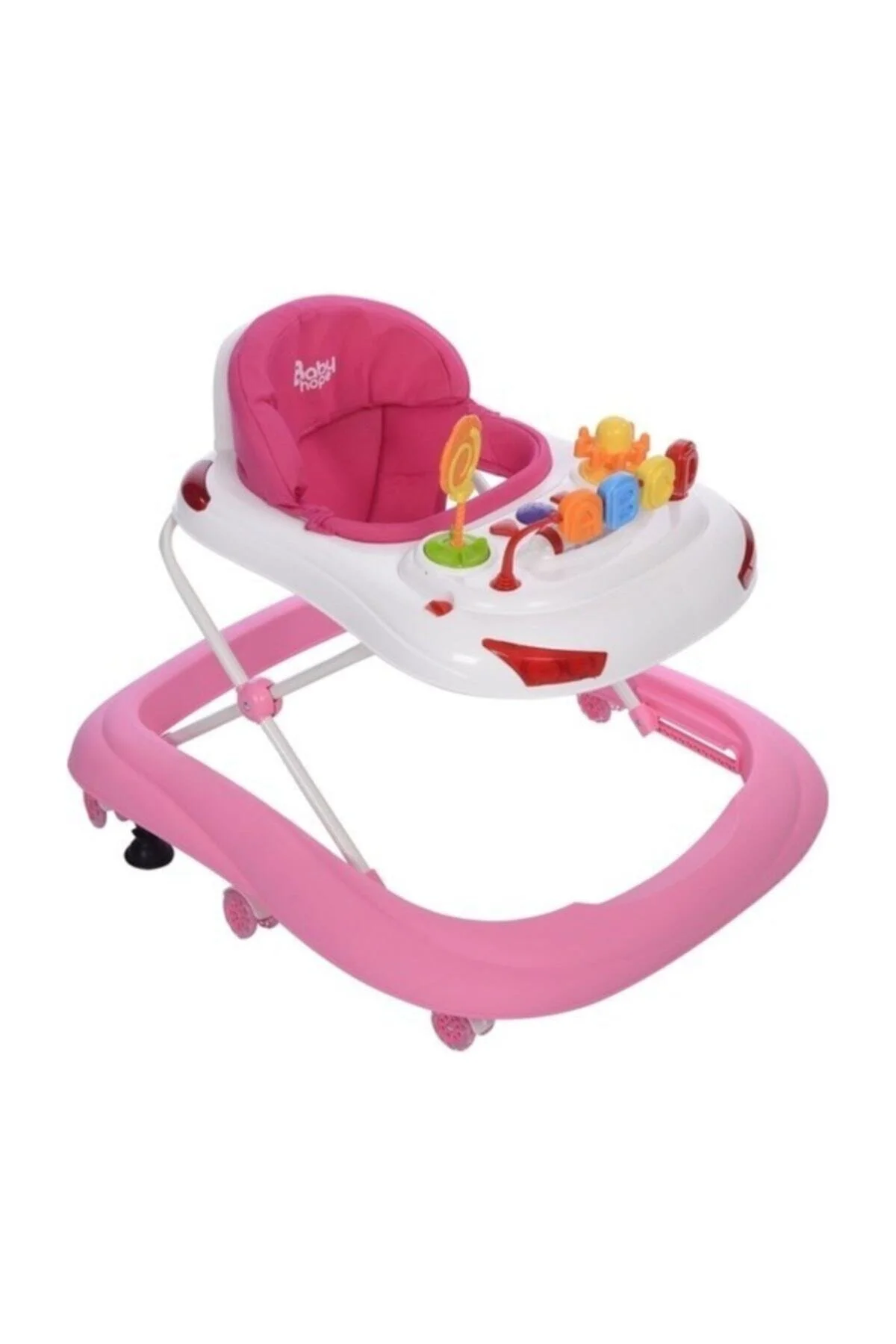 Baby Hope Tobby Müzikli Ve Oyuncaklı Bebek Yürüteç Pembe-Beyaz