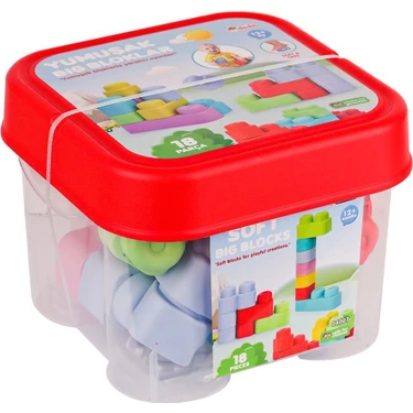 Dede Yumuşak Big Bloklar Kova (18 Parça)