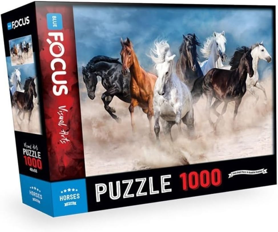 Blue Focus Horses (Atlar) - Puzzle 1000 Parça
